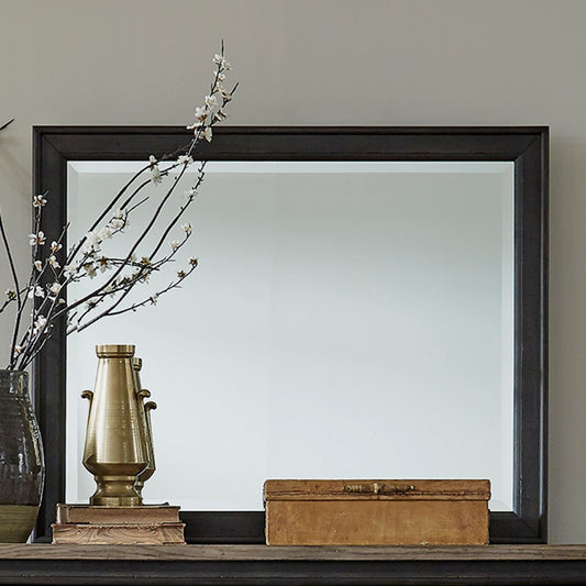 Americana Farmhouse - Landscape Mirror - Black