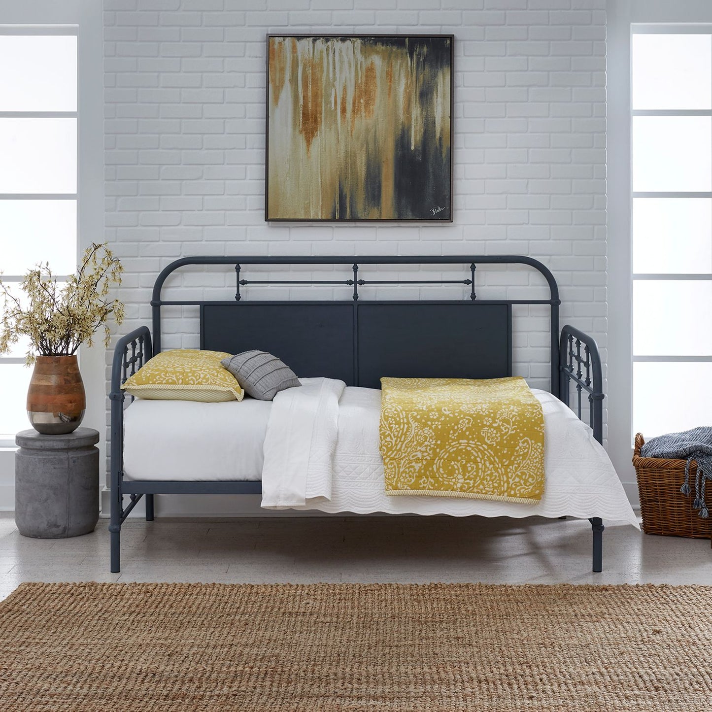 Vintage Series - Twin Metal Day Bed - Navy