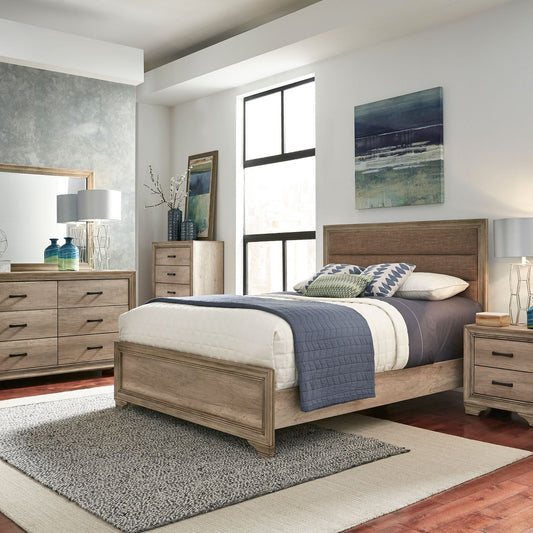 Sun Valley - King Uph Bed, Dresser & Mirror, Chest, Night Stand