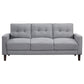 Bowen 3-piece Upholstered Track Arm Tufted Sofa Set Grey