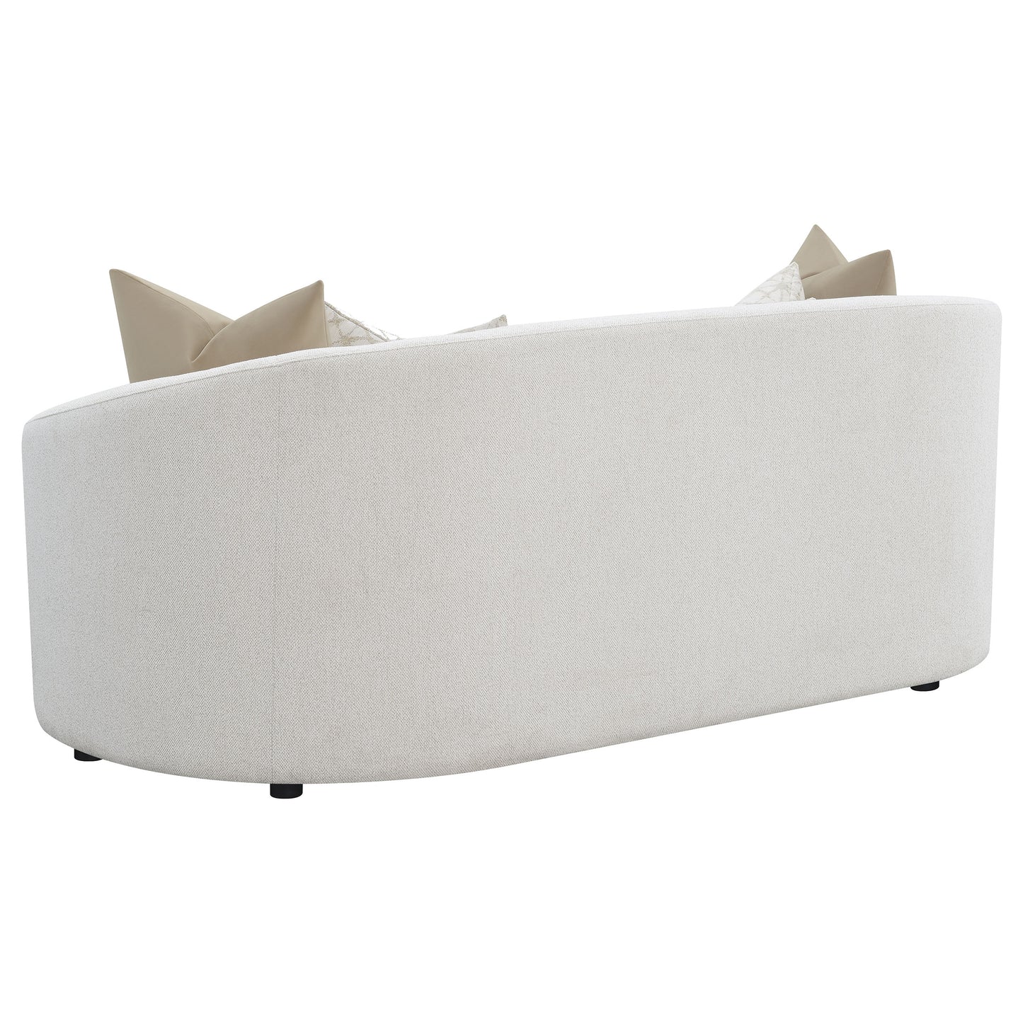 Rainn Boucle Upholstered Sloped Arm Sofa Latte