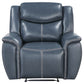 Sloane Upholstered Padded Arm Recliner Chair Blue