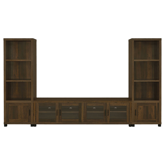 Sachin 3-piece 79" TV Entertainment Center Dark Pine