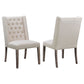 Bexley Fabric Upholstered Dining Side Chair Beige (Set of 2)