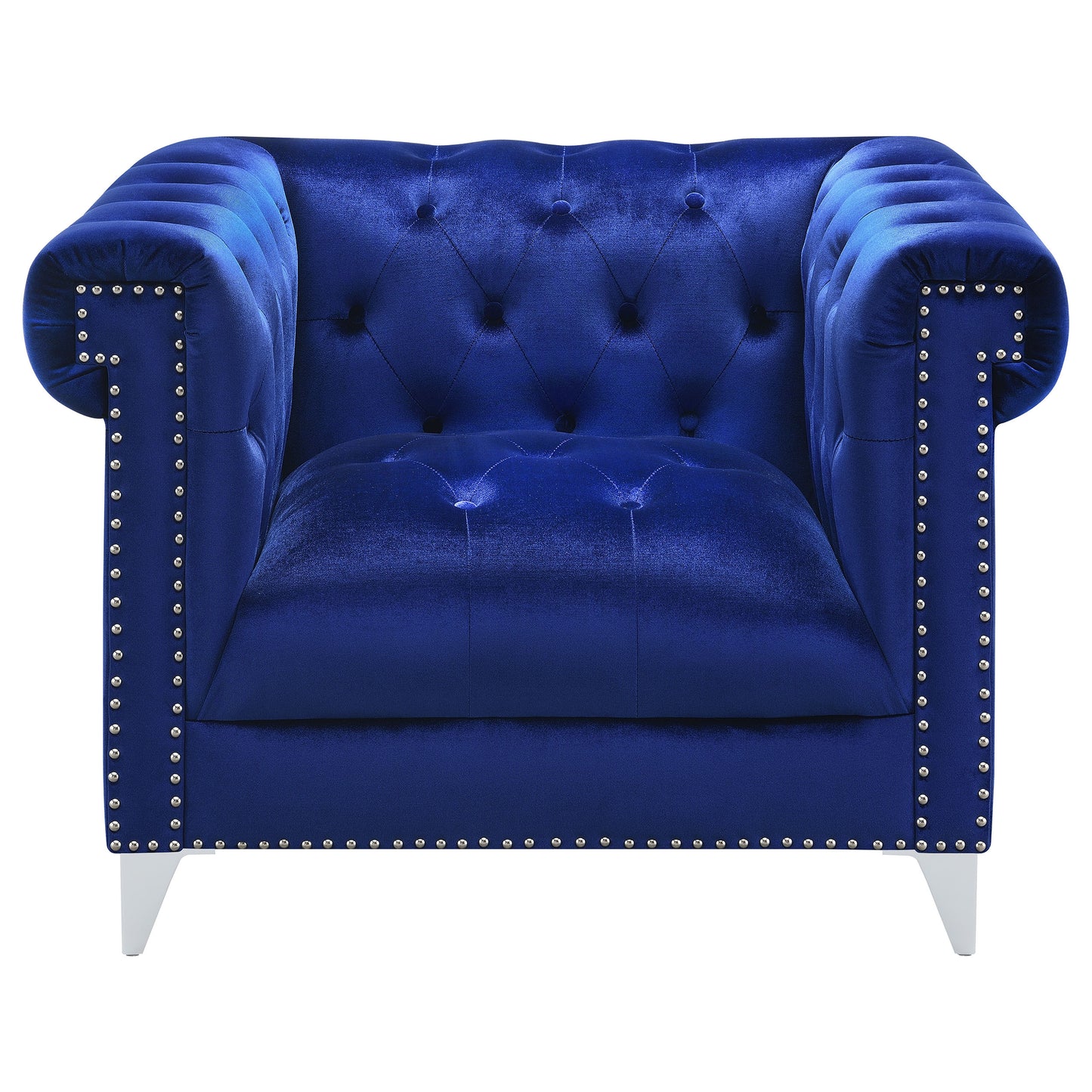 Bleker 3-piece Upholstered Tuxedo Arm Tufted Sofa Set Blue