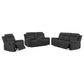 Brentwood 3-piece Upholstered Reclining Sofa Set Charcoal