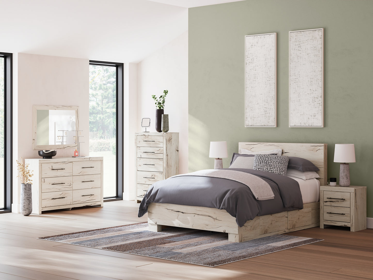 Lawroy  Panel Bed With Storage