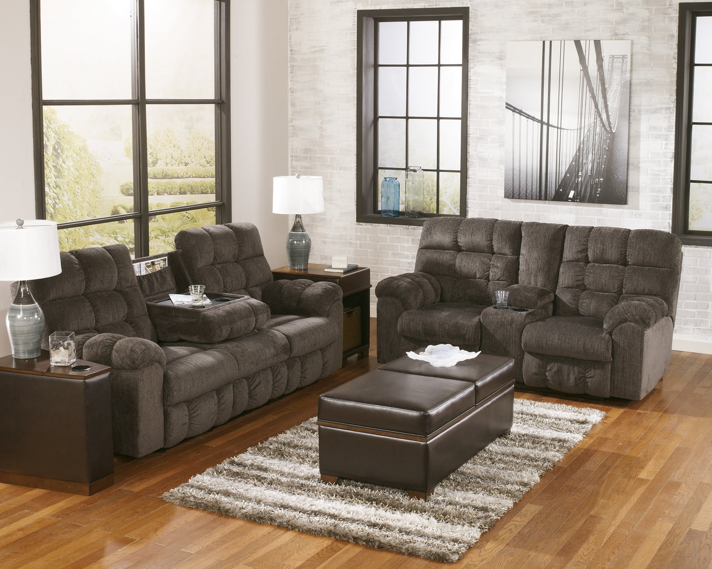 Acieona DBL Rec Loveseat w/Console