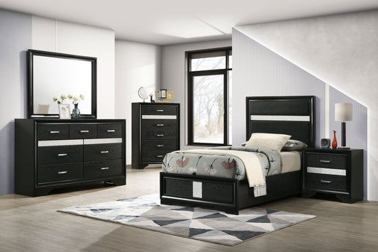 Miranda 5-piece Twin Bedroom Set Black