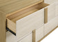 Hyland 6-drawer Dresser with Mirror Natural