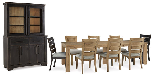 Galliden Dining Table and 8 Chairs with Storage