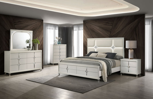 Olivia 5-piece California King Bedroom Set Pearl White