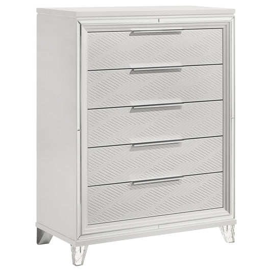 Marmore 5-drawer Bedroom Chest of Drawers White