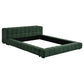 Trinity Upholstered Full Platform Bed Green