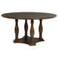 Landon 5-piece 60-inch Round Dining Table Set Rich Brown