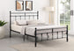 Novak 48-inch Metal Eastern King Open Frame Bed Matte Black