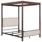 Zimmerlee 89-inch Metal Queen Canopy Bed Rust Brown