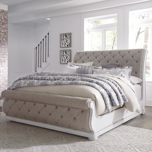 Magnolia Manor - King California Upholstered Sleigh Bed