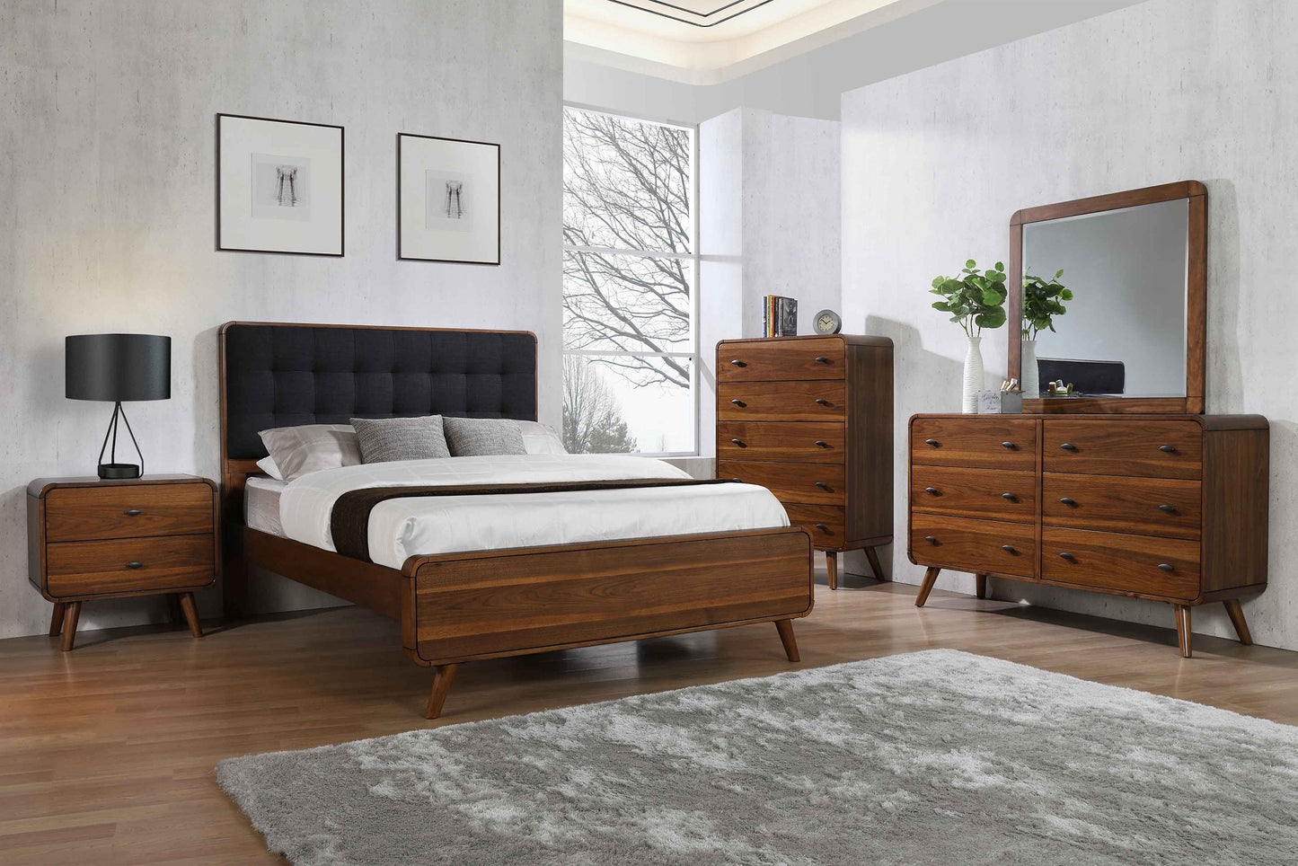 Robyn 6-drawer Bedroom Dresser Dark Walnut