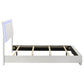 Felicity Wood Queen LED Panel Bed White High Gloss