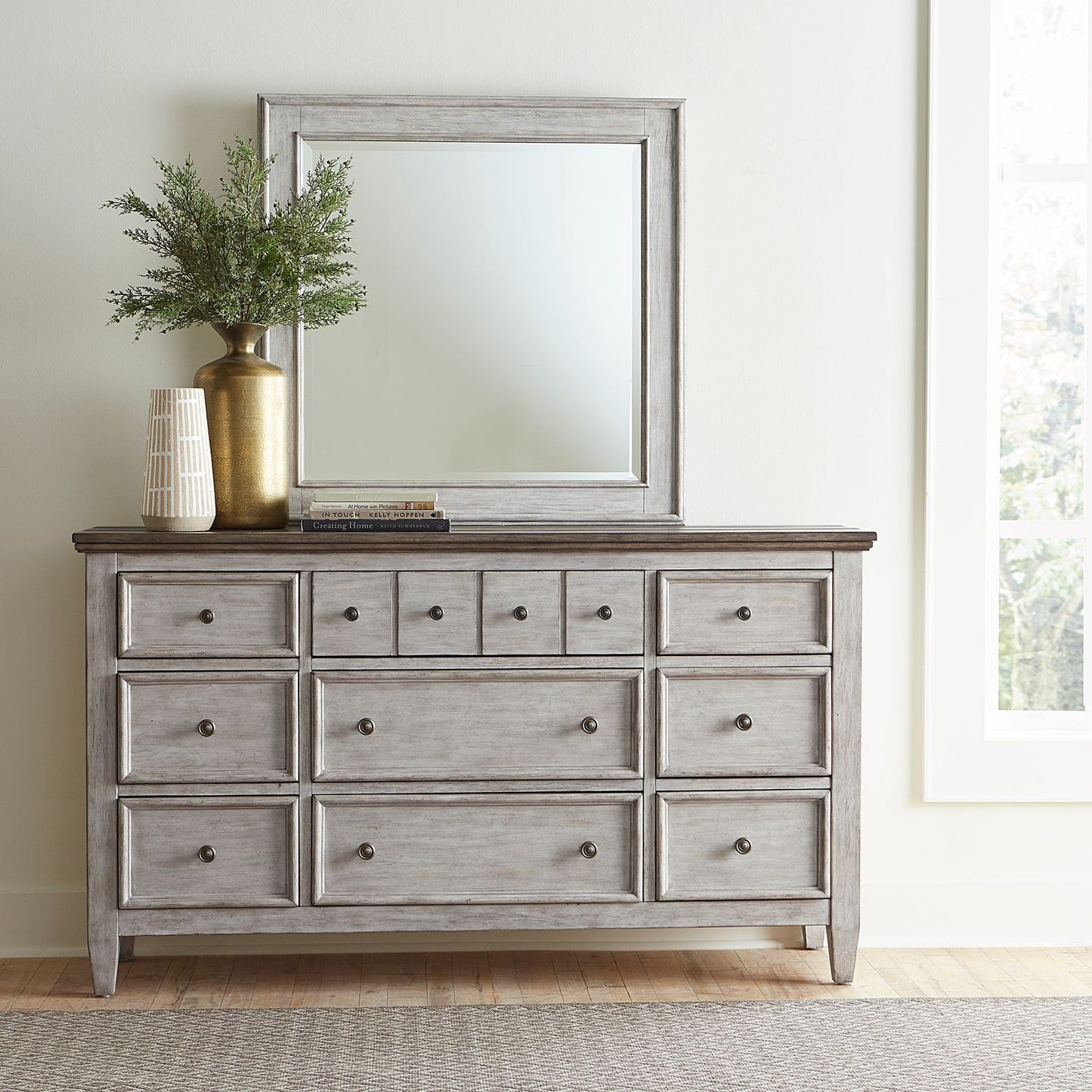 Heartland - Queen Panel Bed, Dresser & Mirror, Chest, Night Stand