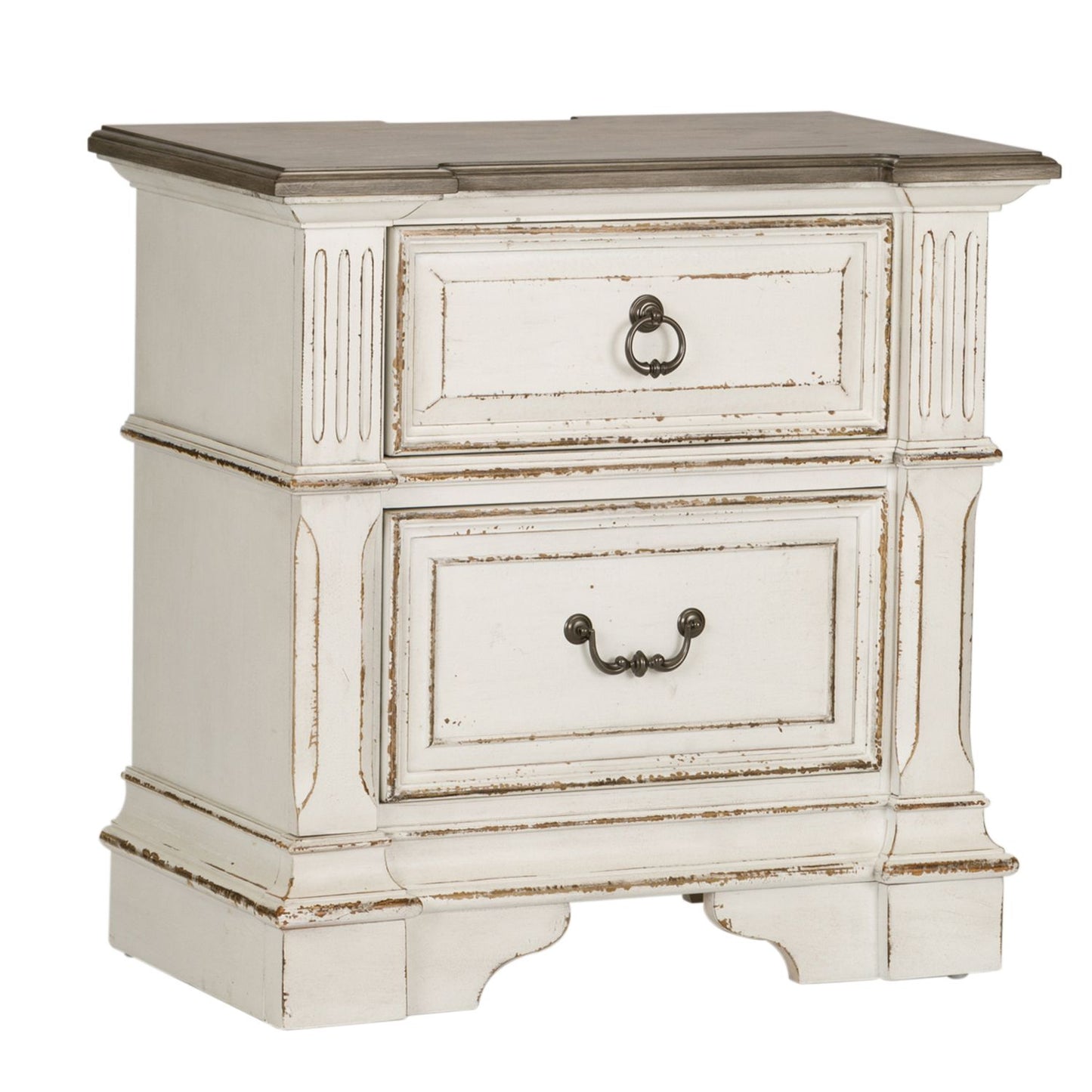 Abbey Park - King Panel Bed, Dresser & Mirror, Chest, Night Stand