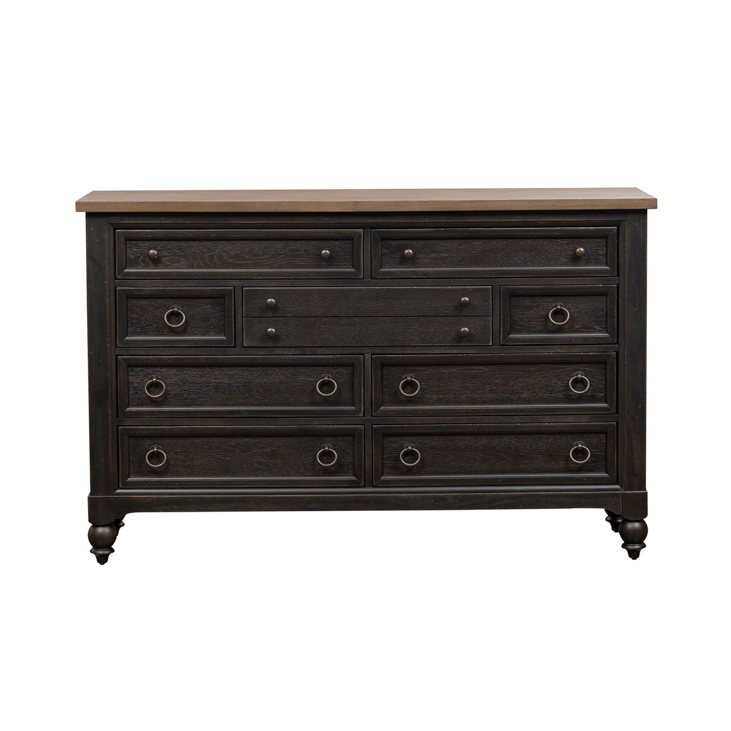 Americana Farmhouse - 9 Drawer Dresser - Black