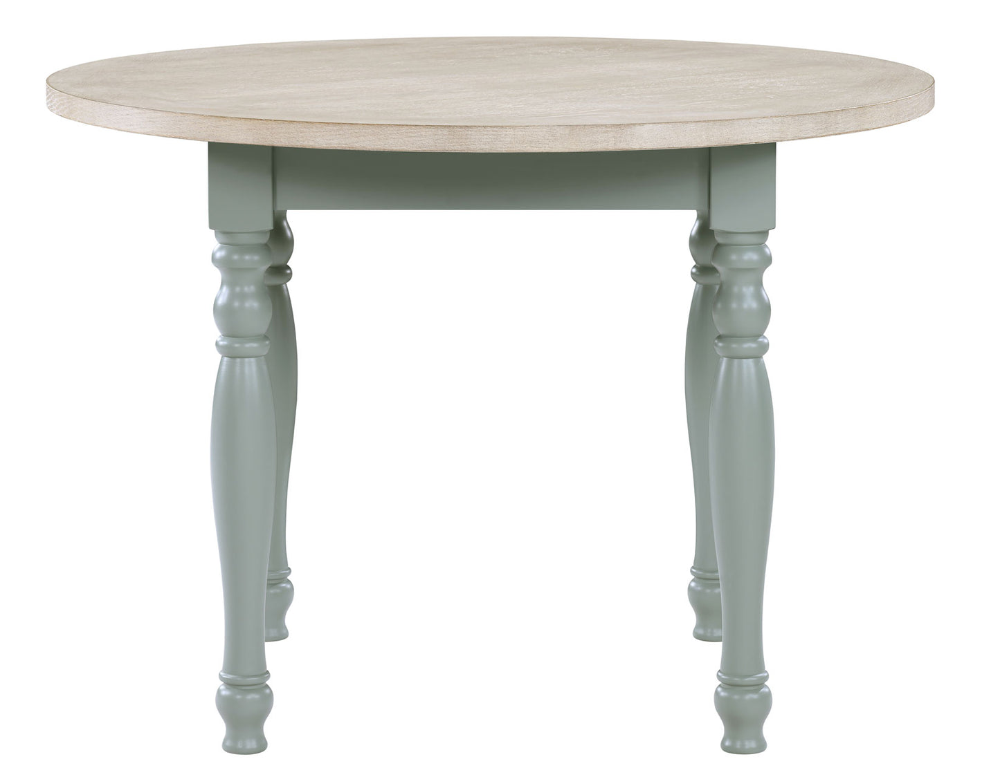 Darcy 42" Round 5-Piece DIning Set, Mint Green and Natural Finish