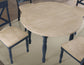 Darcy 42" Round Dining Table, Midnight Blue and Natural Finish