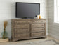 Highland Park Dresser/Mirror, Waxed Driftwood