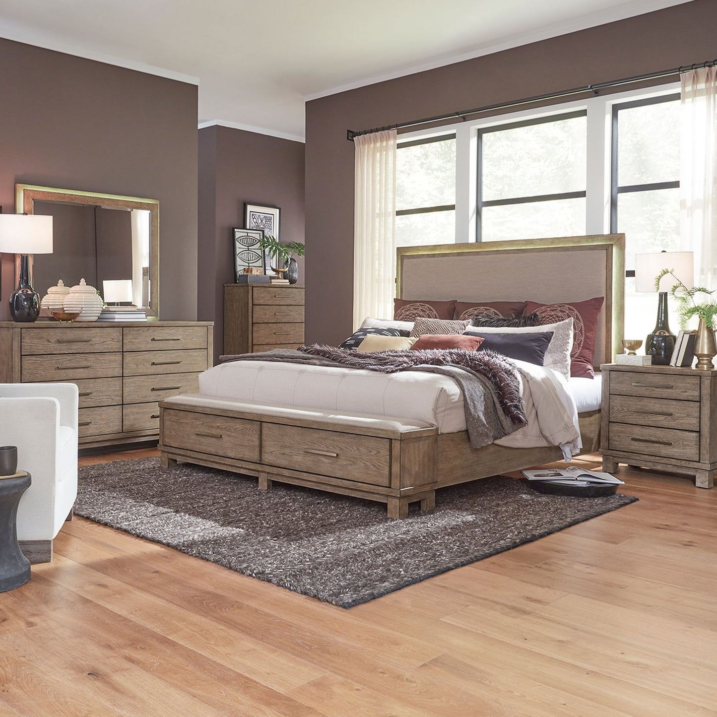 Canyon Road - Queen Storage Bed, Dresser & Mirror, Chest, Night Stand