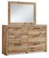 Hyanna King Panel Storage Bed with Mirrored Dresser, Chest and Nightstand