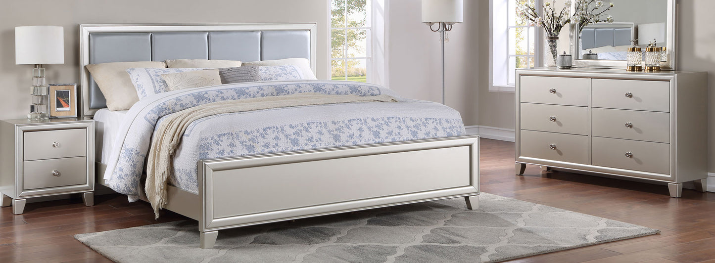 Omni 4-Piece Queen Bedroom Set
(Queen Bed, Nightstand, Dresser/Mirror)