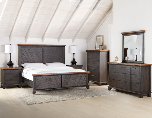 Bear Creek Brown 4-Piece Queen Set
(Q Bed/NS/Dresser/Mir)