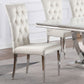 Kerwin Velvet Upholstered Dining Side Chair White (Set of 2)