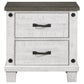 Lilith 4-piece Eastern King Bedroom Set Distressed White