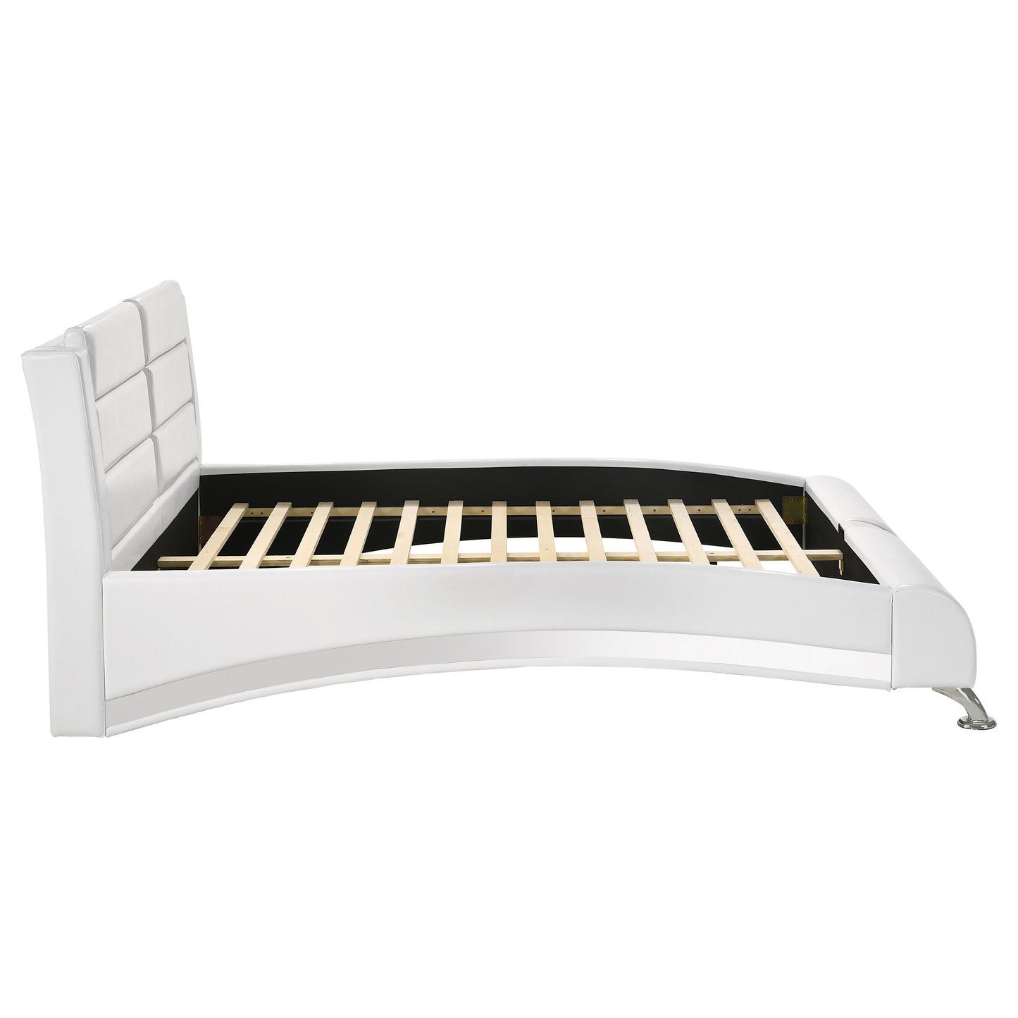 Jeremaine Upholstered California King Sleigh Bed White