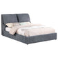 Laurel Upholstered Queen Panel Bed Dark Grey