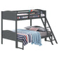 Arlo Wood Twin Over Full Bunk Bed Grey