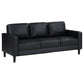 Ruth Upholstered Track Arm Sofa Black