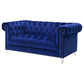 Bleker Upholstered Tuxedo Arm Tufted Loveseat Blue