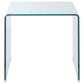 Ripley Squared Tempered Bent Glass Side End Table Clear
