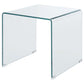 Ripley Squared Tempered Bent Glass Side End Table Clear